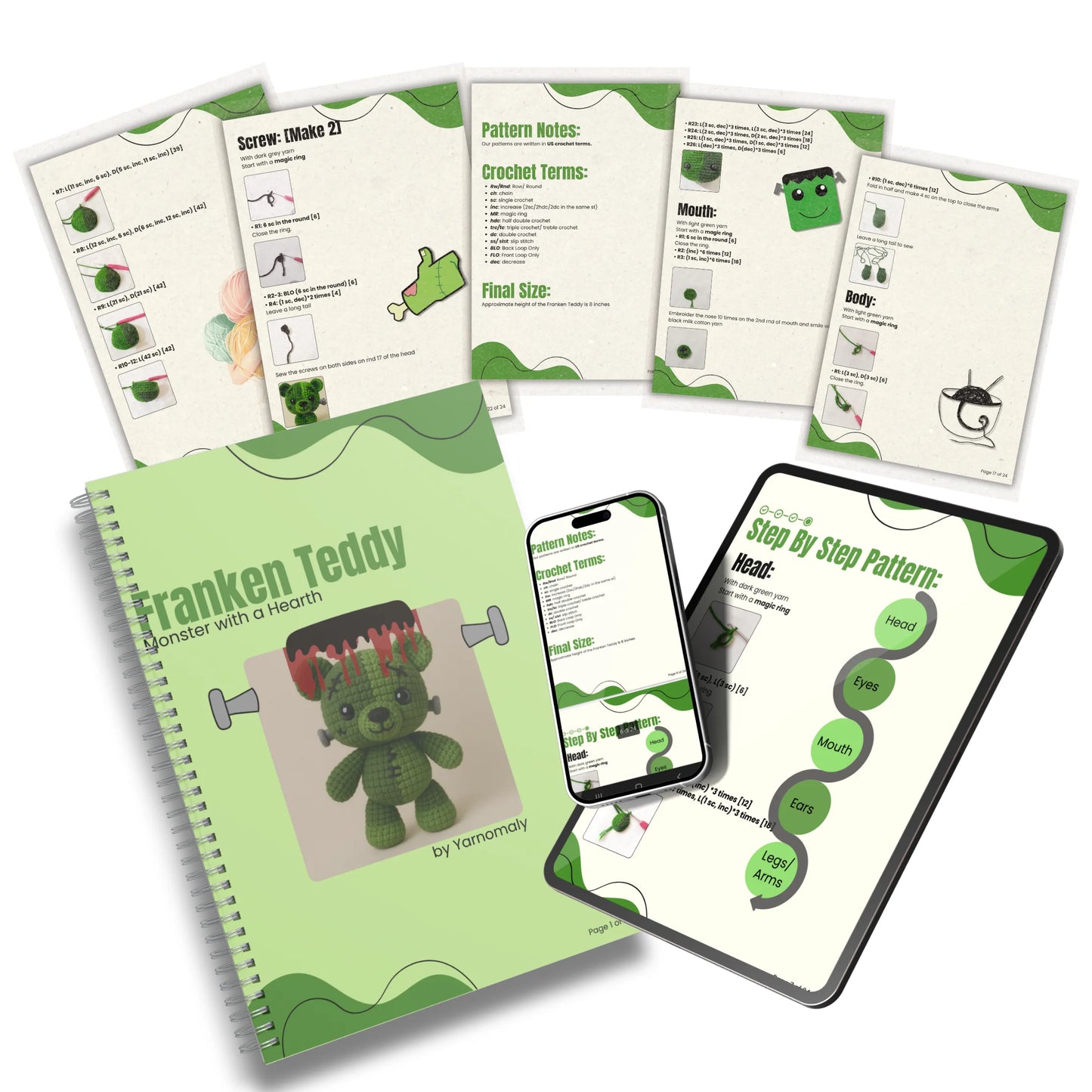 Franken Teddy Crochet Pattern [PDF Download]